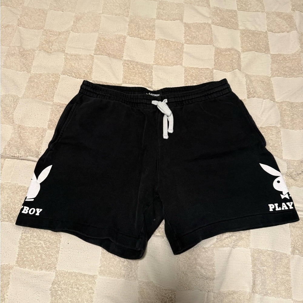 PLAYBOY Black Athletic Men's Shorts